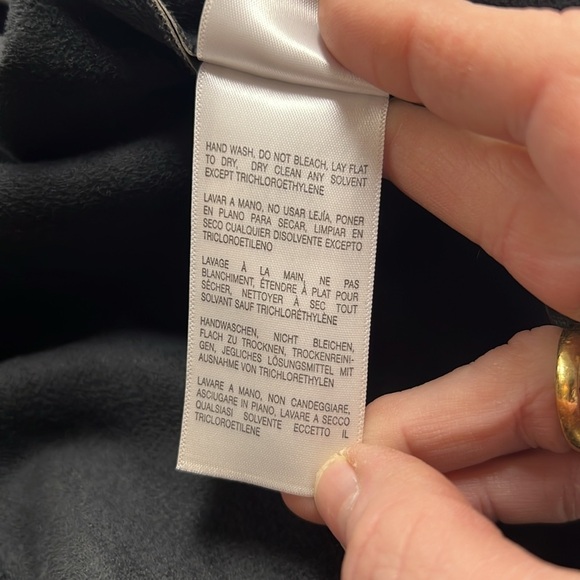 MOTHER The Roomie Frenchie Black Faux Leather Long Sleeve Button Down Size XS - Picture 10 of 11